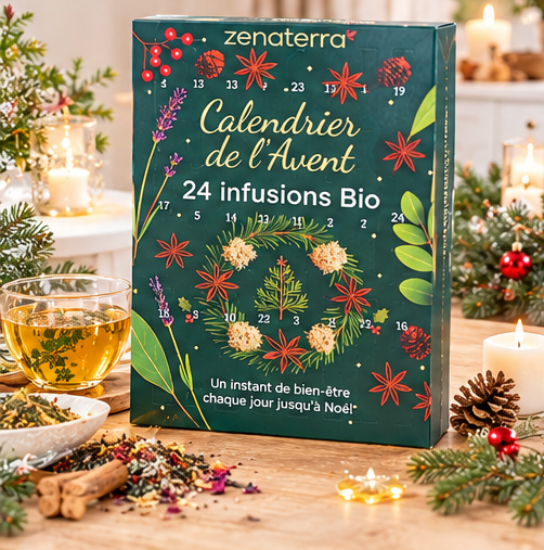 Calendrier de l'avent de tisanes bio