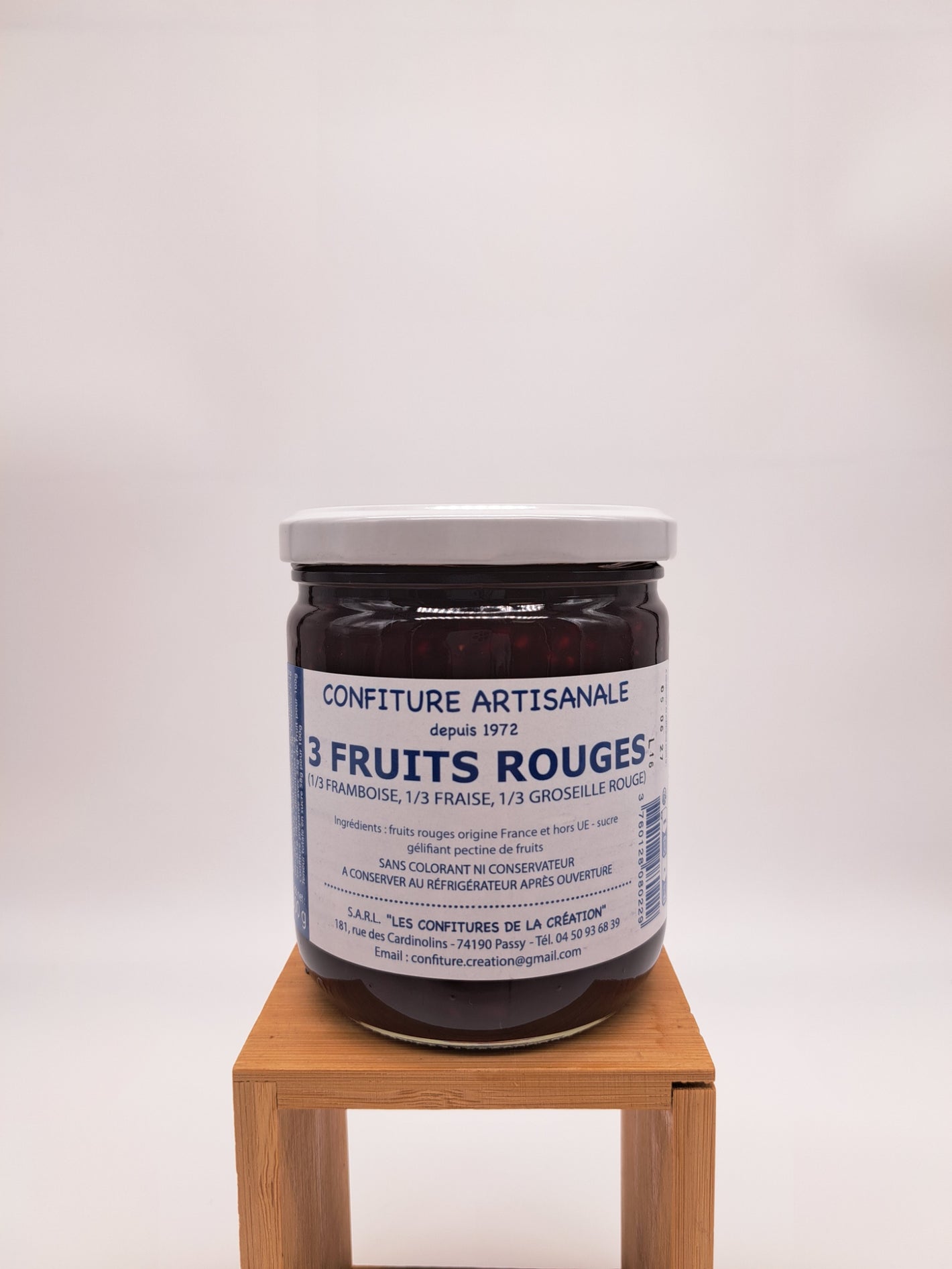 Confiture aux 3 fruits rouges artisanale de Haute Savoie