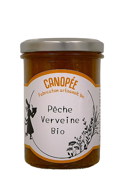 Confiture bio pêche & verveine
