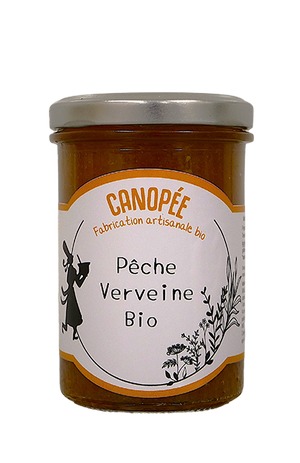 Confiture bio pêche & verveine