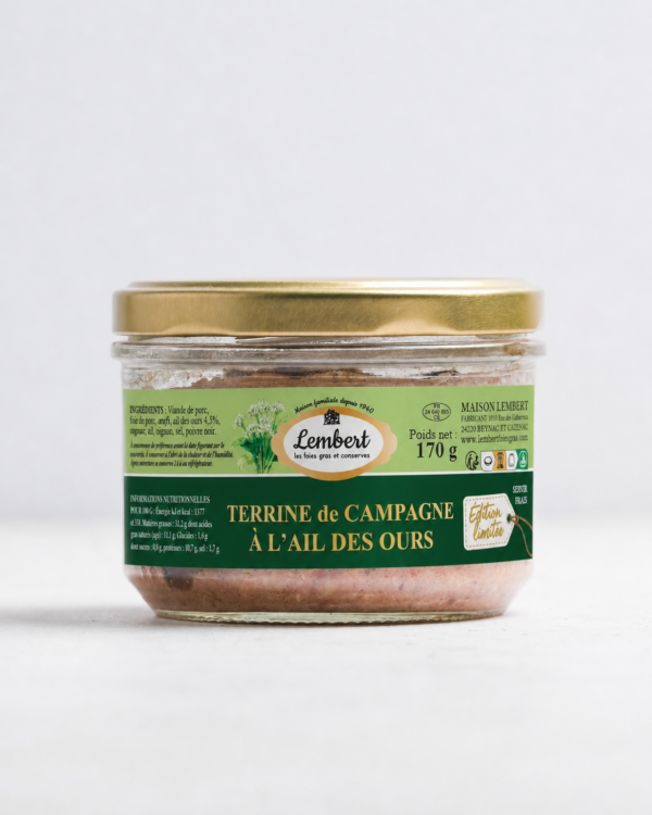 Terrine de campagne à l'ail des ours - EDITION LIMITEE !