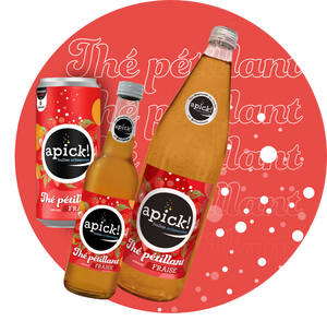 Thé pétillant artisanal à la fraise