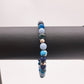 Bracelet en perles 6 mm - tonalité de bleus