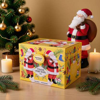 Coffret de tisane bio Père Noel rooibos et mandarine
