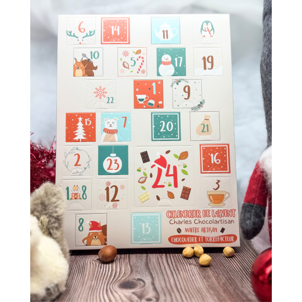 Calendrier de l'avent de chocolats à la pâte à tartiner