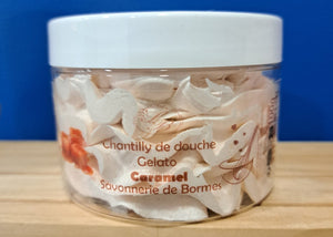 Chantilly de douche parfum caramel