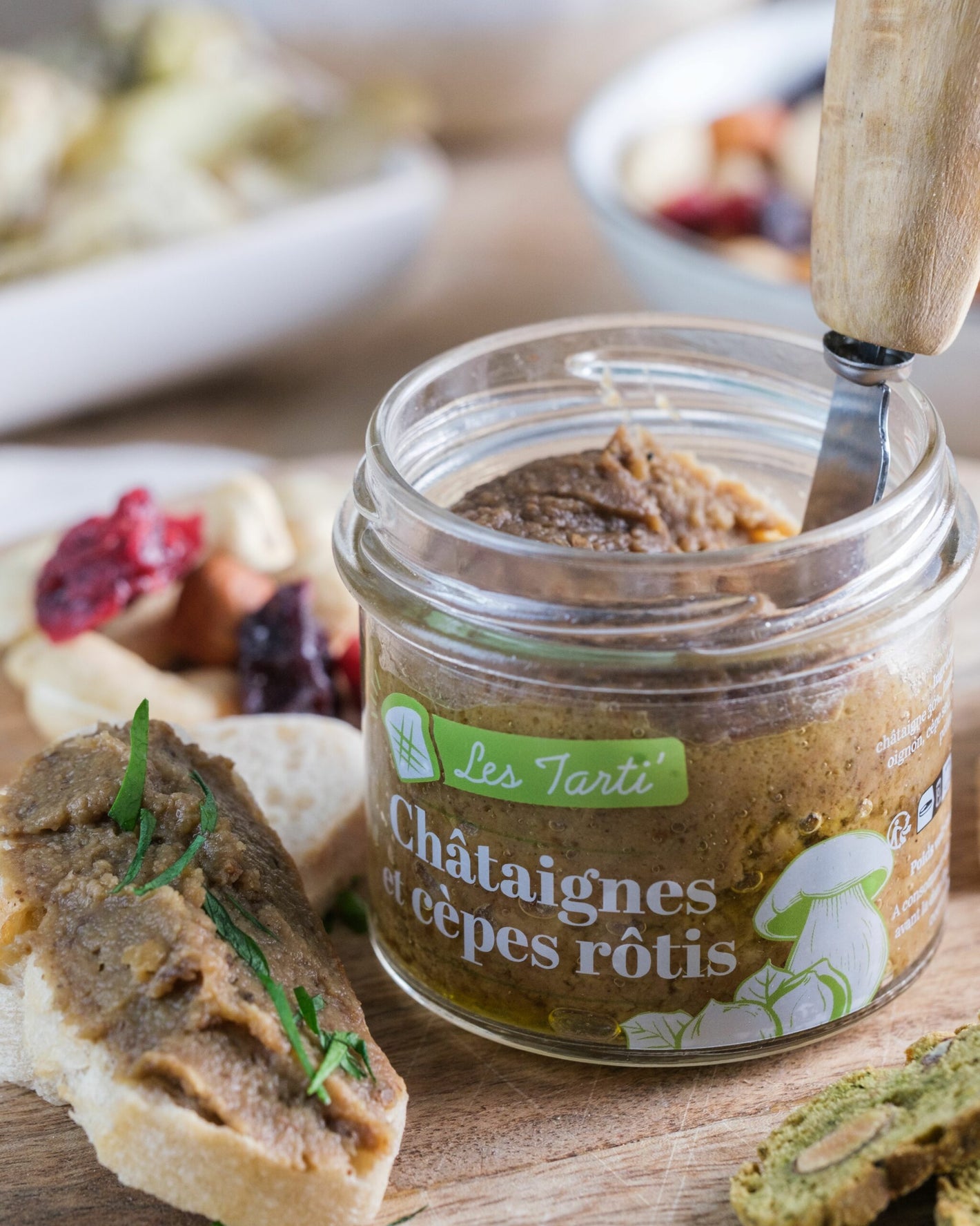 Tarti' châtaignes  & cèpes rôtis