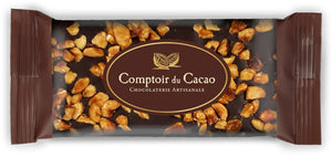 Tablette de chocolat noir et noisettes caramélisées