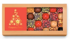 Coffret de chocolats de Noël pralinés feuilletés