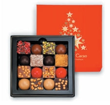 Coffret festif de chocolats de Noël pralinés