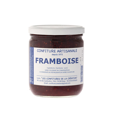 Confiture de framboise artisanale de Haute Savoie