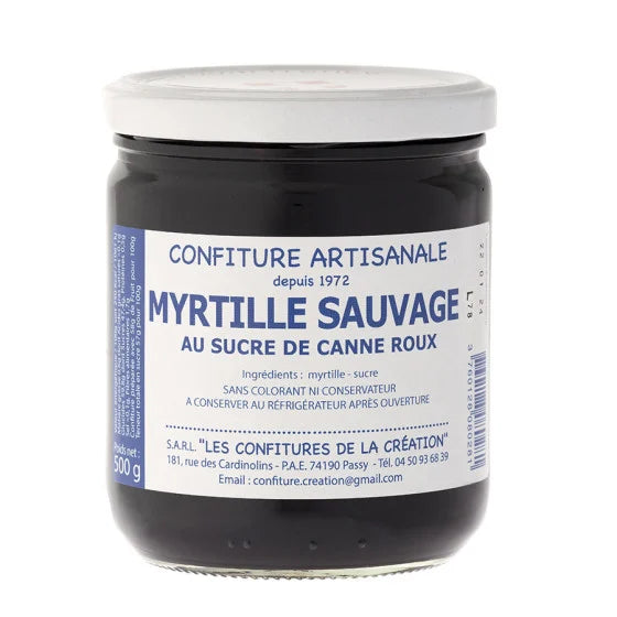 Confiture de myrtille sauvage artisanale de Haute Savoie