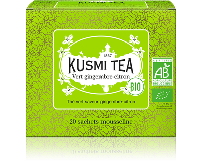 Thé vert bio gingembre & citron en sachet