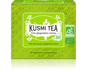 Thé vert bio gingembre & citron en sachet