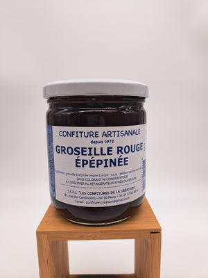 Confiture de groseille rouge épépinée artisanale de Haute Savoie