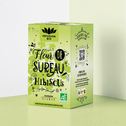 Infusion fleur de sureau et hibiscus bio