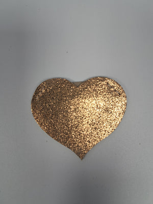 Marque page en cuir rose doré "COEUR"