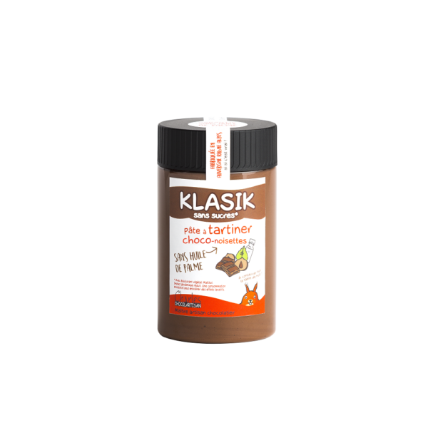 Pâte à tartiner chocolat noisettes sans sucre Klasik