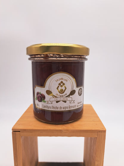 Confiture de pêche de vigne & romarin artisanale