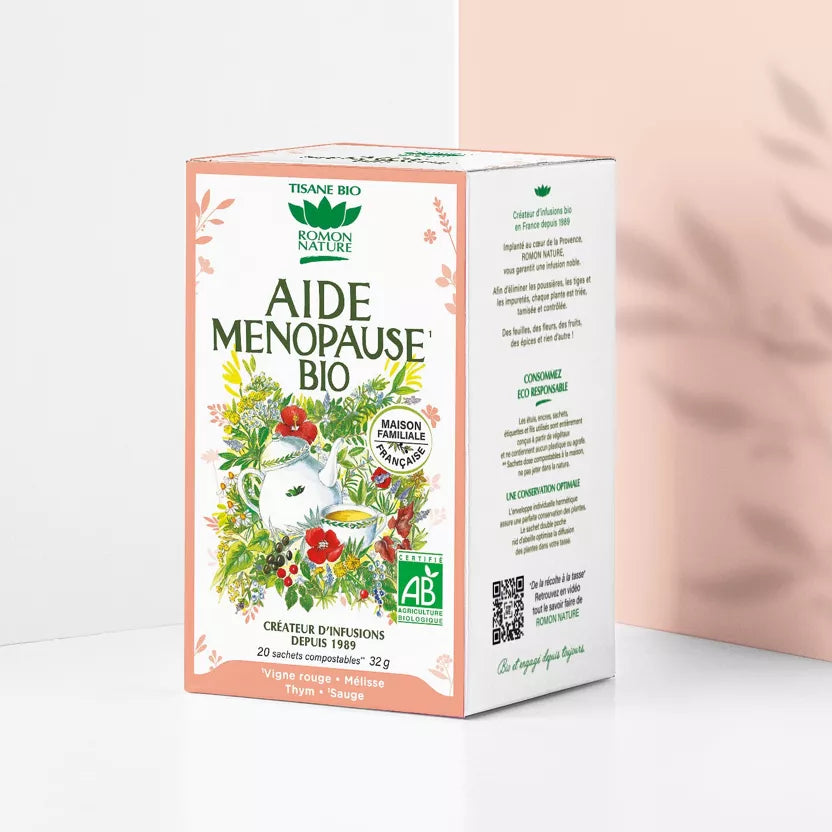 Tisane bio aide à la ménopause
