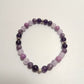 Bracelet en perles 6 mm- tonalité de violets