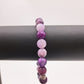 Bracelet en perles 8 mm- tonalité de violets