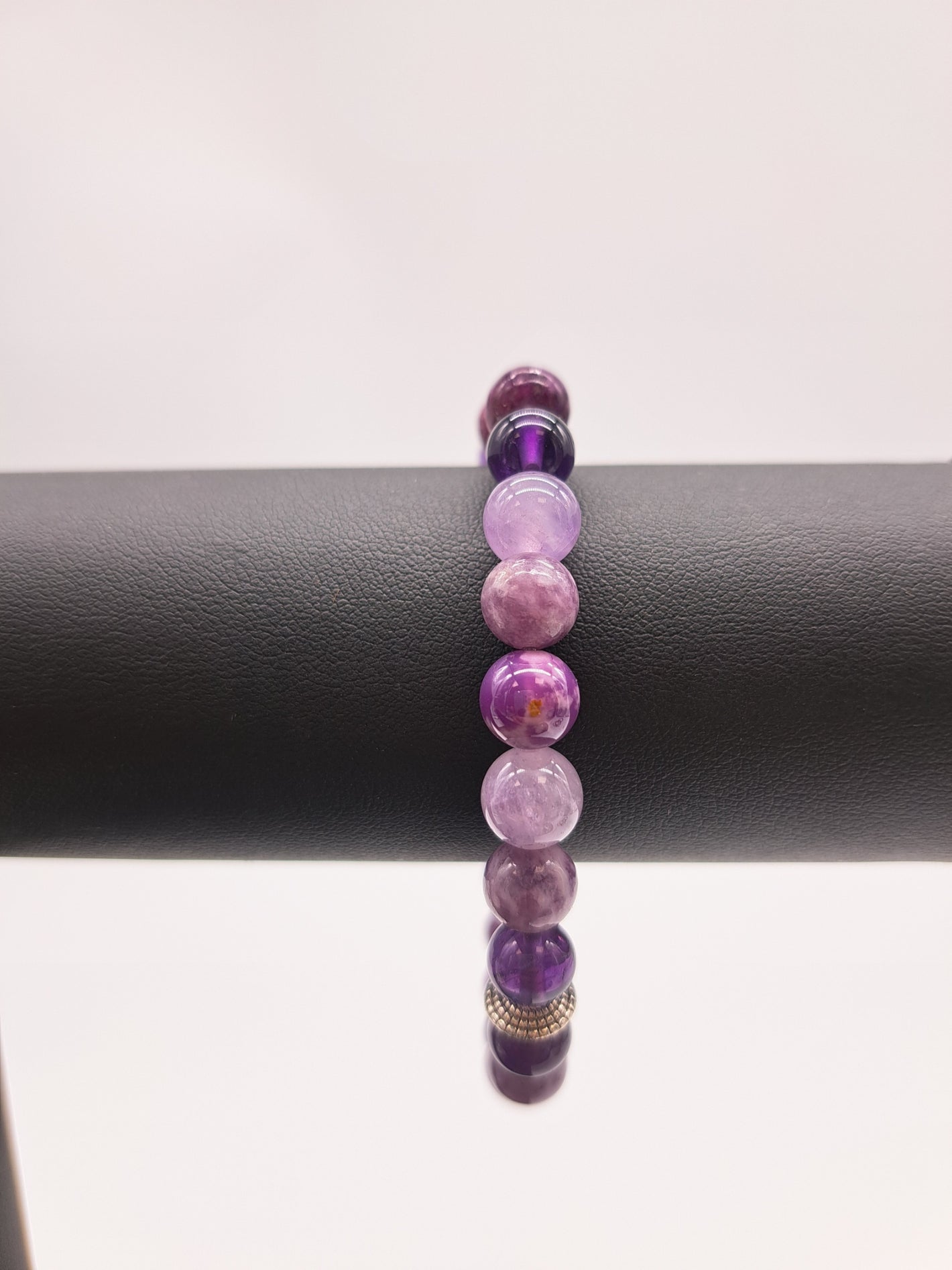 Bracelet en perles 8 mm- tonalité de violets